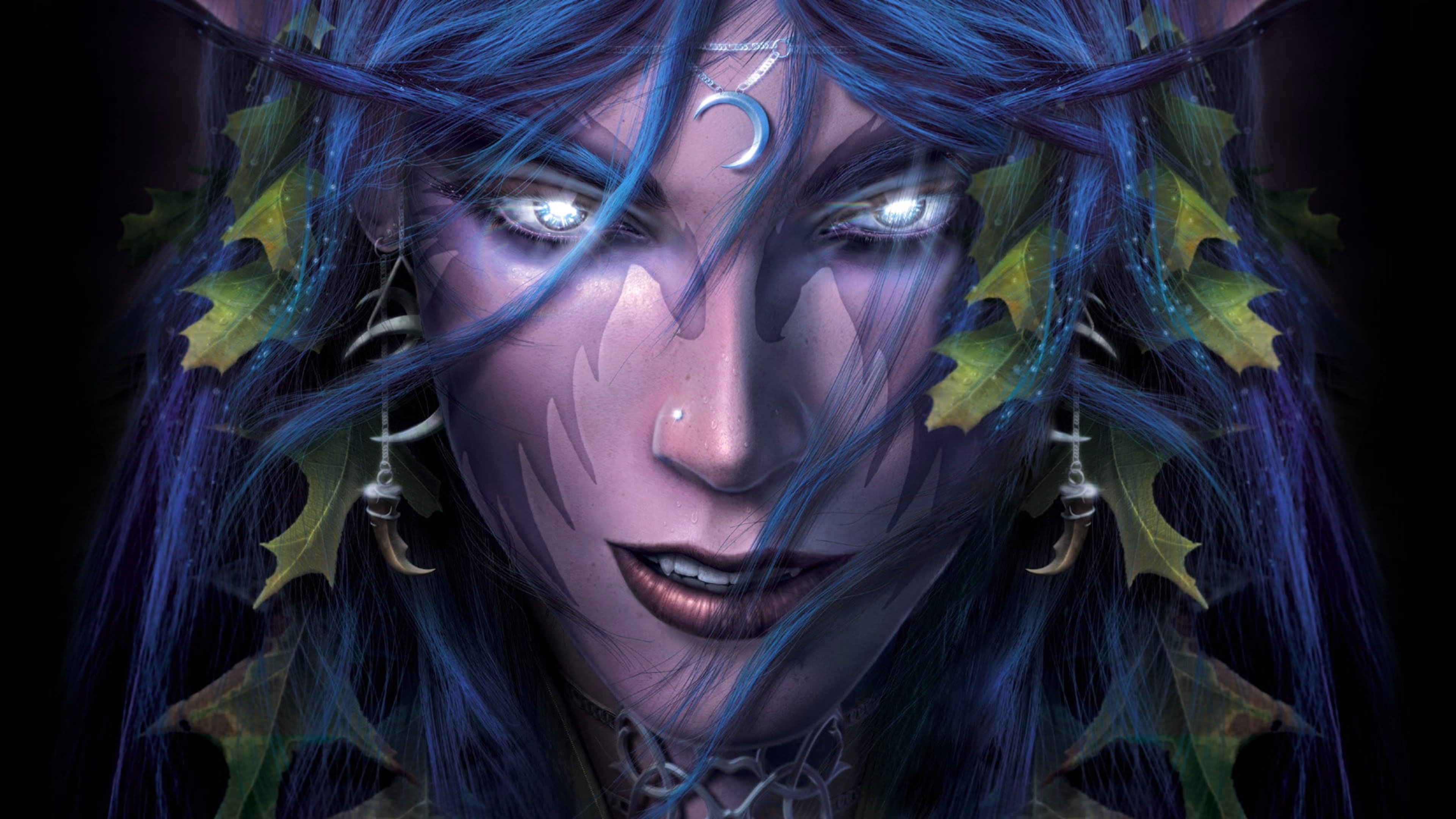 Digital art with Tyrande Whisperwind - Warcraft