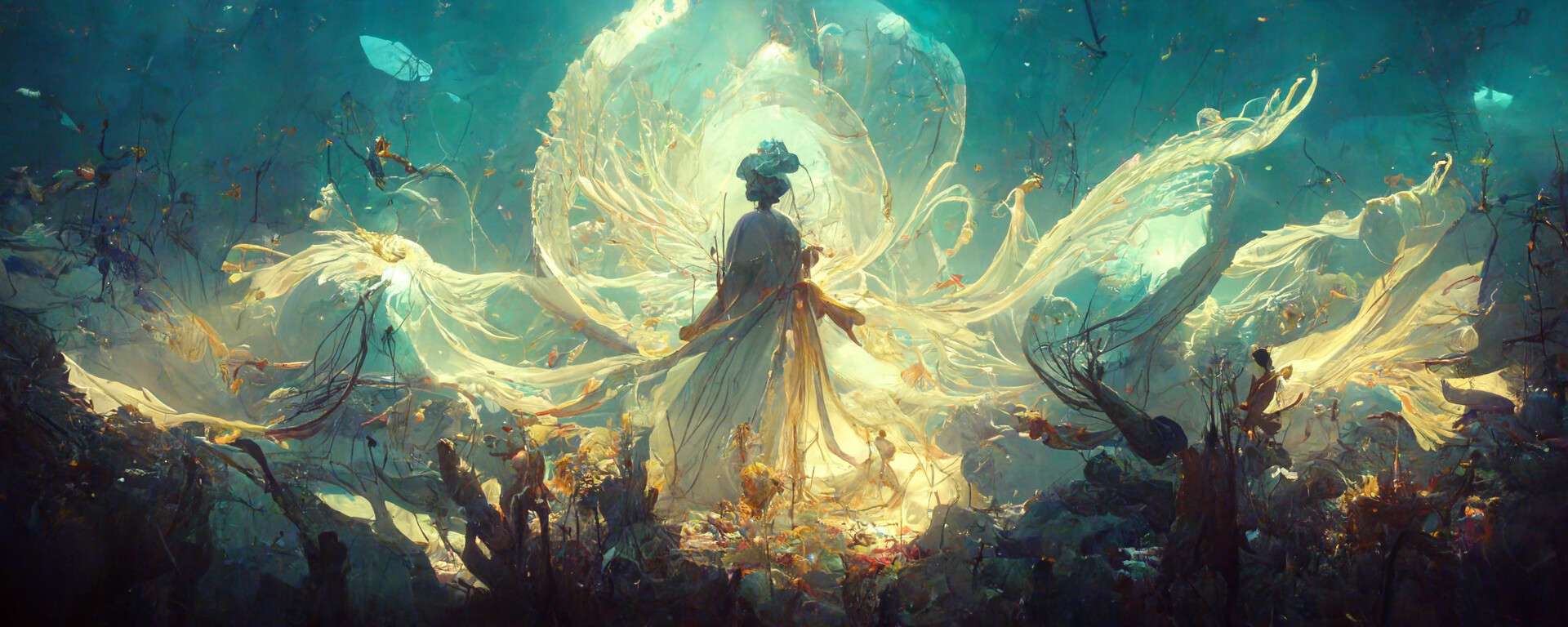 WhimmY, Underwater Goddess, Midjourney artwork, 2023